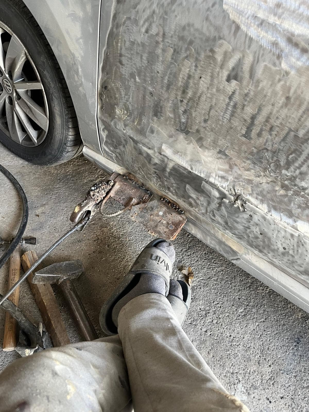 Volkswagen kaporta kaynak işlemi